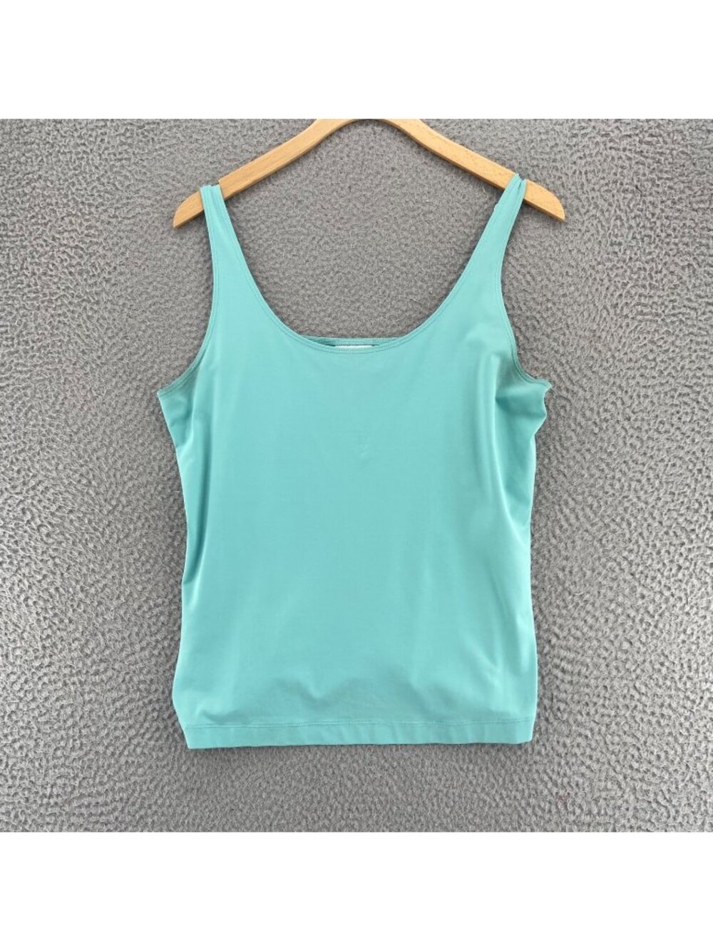 Chicos Top Womens 2 US Large Blue Adjustable Strap Tank Scoop Neck Stretch Knit